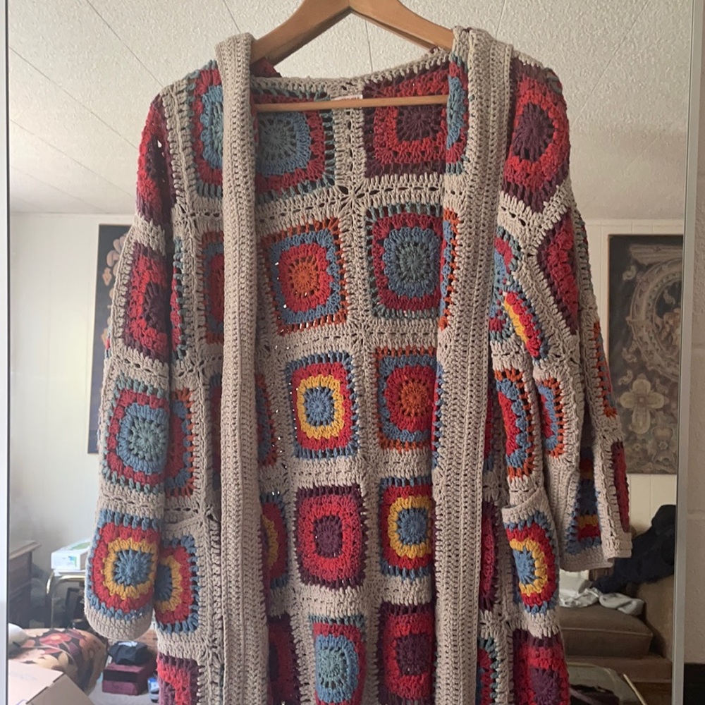 Johnny was Rainbow crochet sweater